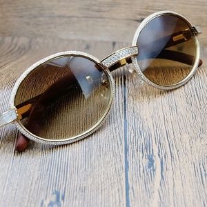 Custom cartier glasses with diamonds.